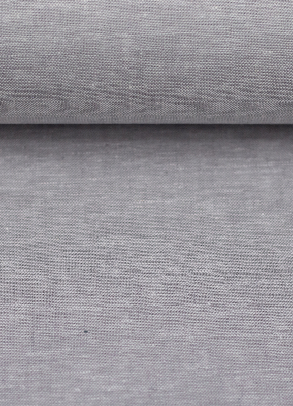 Baumwoll Leinen Stoff - Paul - leicht und luftig - grau melliert